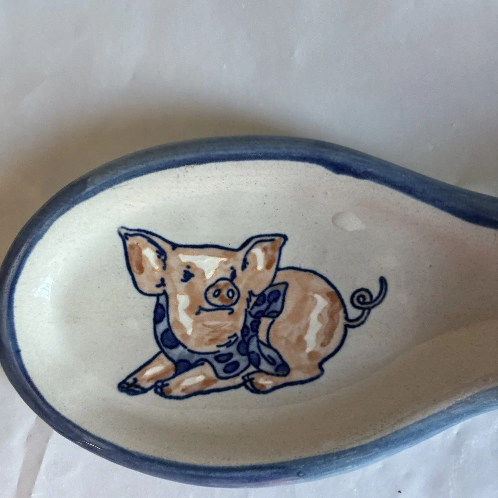 Louisville Stoneware Precious Pig Spoon Rest, Kentucky USA, 8